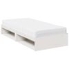 vidaXL Lit de jour avec matelas blanc 100x200 cm bois de pin massif