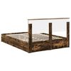 vidaXL Lit de Rangement Ch&ecirc;ne fum&eacute; 160 x 200 cm Bois d'ing&eacute;nierie