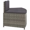 vidaXL Bancs de spa avec coussins lot de 2 gris résine tressée