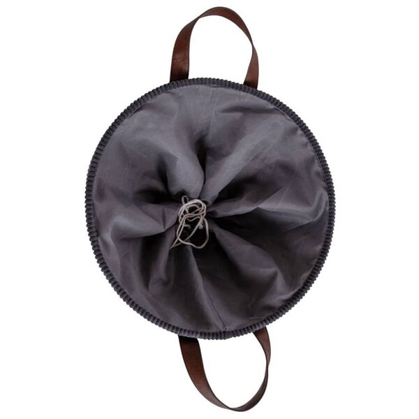 House Nordic Panier &agrave; linge Nora Velours c&ocirc;tel&eacute; Gris