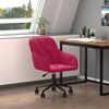 vidaXL Chaise pivotante de bureau Rouge bordeaux Velours