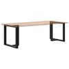 vidaXL Pieds de table à manger en T, 2 pièces, noir, 80 x 35 x (72-73) cm, acier