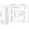 vidaXL Buffet Marron 90 x 33 x 75 cm bois de manguier massif