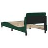 vidaXL Cadre de lit Dover vert fonc&eacute; 90x190 cm velours