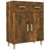 vidaXL Buffet Ch&ecirc;ne fum&eacute; 69,5x34x89 cm Bois d'ing&eacute;nierie