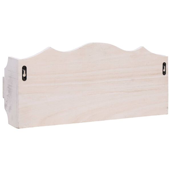 vidaXL Porte-manteau mural Blanc 50x10x23 cm Bois
