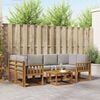 vidaXL Ensemble de canap&eacute;s d'ext&eacute;rieur 7 pcs Gris Naturel et Clair