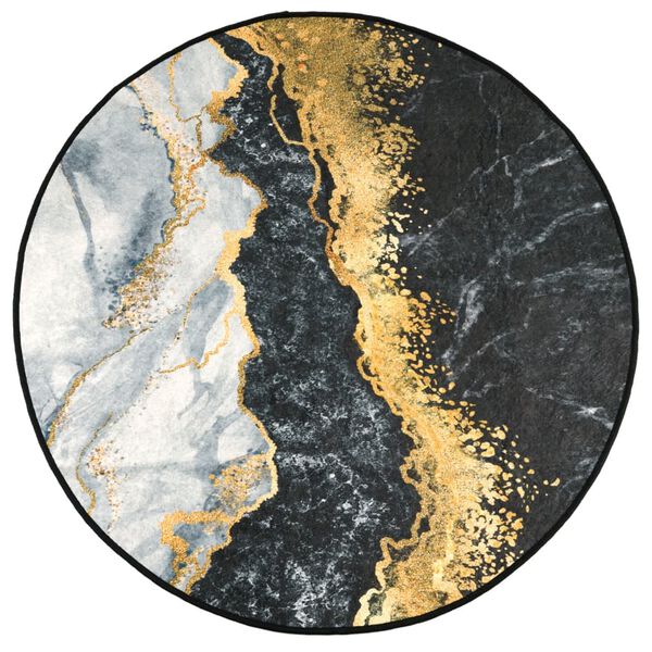 vidaXL Tapis lavable multicolore &Oslash; 120 cm antid&eacute;rapant