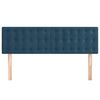 vidaXL T&ecirc;tes de lit 2 pcs Bleu fonc&eacute; 72x5x78/88 cm Velours