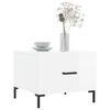 vidaXL Tables basses 2 pcs blanc brillant 50x50x40cm bois d'ing&eacute;nierie