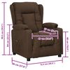 vidaXL Fauteuil Marron Tissu