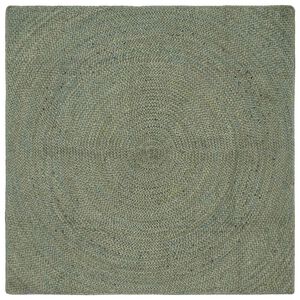 vidaXL Tapis de surface Vert olive 160 x 160 cm Jute