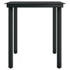 vidaXL Table &agrave; d&icirc;ner de jardin Noir 140x70x74 cm Acier et verre