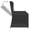 vidaXL Banc inclinable de jardin avec coussins noir r&eacute;sine tress&eacute;e