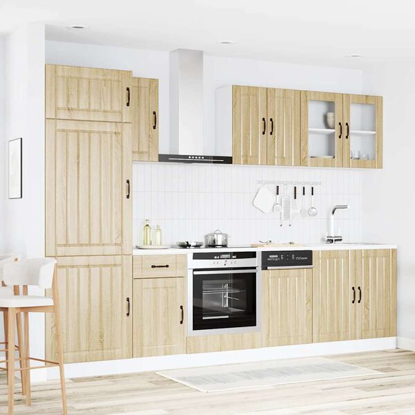 vidaXL Ensemble de 8 meubles de cuisine "Lucca" en ch&ecirc;ne Sonoma