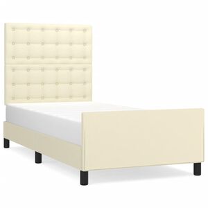vidaXL Cadre de lit sans matelas cr&egrave;me 80x200 cm similicuir