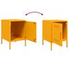 vidaXL Table de chevet jaune moutarde 36x39x50,5 cm acier