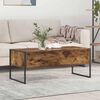 vidaXL Table basse Ch&ecirc;ne Fum&eacute; 100 x 46 x 40 cm Bois d'ing&eacute;nierie