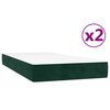 vidaXL Sommier &agrave; lattes de lit et matelas Vert fonc&eacute; 200x200cm Velours