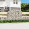 vidaXL Panier de gabions arqu&eacute; 200x50x140/160 cm Fer galvanis&eacute;