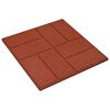 vidaXL Pierre de marchage 6 pcs Rouge 40,5 x 40,5 x 2 cm Caoutchouc