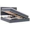 vidaXL Lit avec rangement et matelas Gris fonc&eacute; 160 x 200 cm Velours