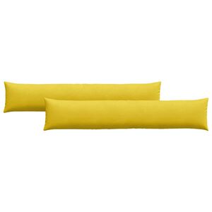 vidaXL Coussins de canap&eacute; 2 pcs Jaune 200 x 40 cm