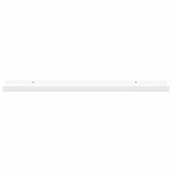 vidaXL &Eacute;tag&egrave;res &agrave; rebord pour cadre photo 2 pcs Blanc 80x9x3 cm MDF
