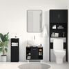 vidaXL Cabinet de salle de bain avec porte Ch&ecirc;ne noir 60 x 32 x 54 cm