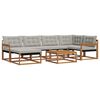 vidaXL Ensemble de canap&eacute;s d'ext&eacute;rieur 7 pcs Gris Naturel et Clair