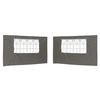 vidaXL Mur de tente de f&ecirc;te 2 pcs 400 x 195 cm Anthracite PE et acier