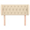 vidaXL Tête de lit avec oreilles Crème 103x23x78/88 cm Tissu