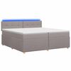 vidaXL Lit boxspring avec matelas Taupe 200 x 200 cm Tissu