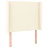 vidaXL T&ecirc;te de lit avec oreilles Cr&egrave;me 83x16x118/128 cm Similicuir