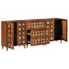 vidaXL Buffet 3 pcs Noyer 60 x 33,5 x 75 cm Bois de mangue massif