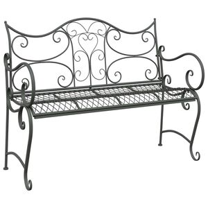 vidaXL Banc de jardin 2-Nombre de places 114 x 56,5 x 90 cm Acier