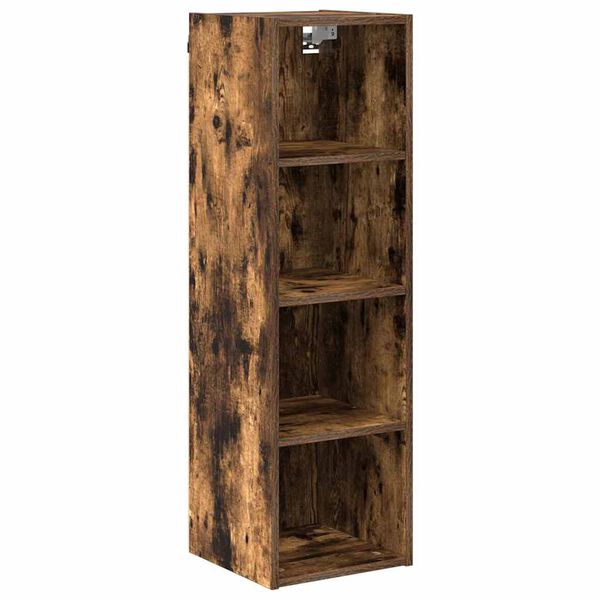 vidaXL Armoire suspendue avec stockage Ch&ecirc;ne fum&eacute; 30 x 29,5 x 100 cm