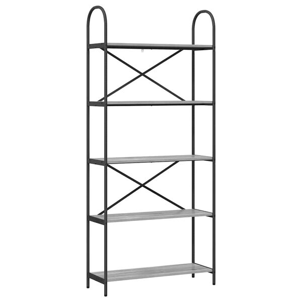 vidaXL &Eacute;tag&egrave;re Gris Sonoma 80 x 30 x 183 cm Bois d'ing&eacute;nierie