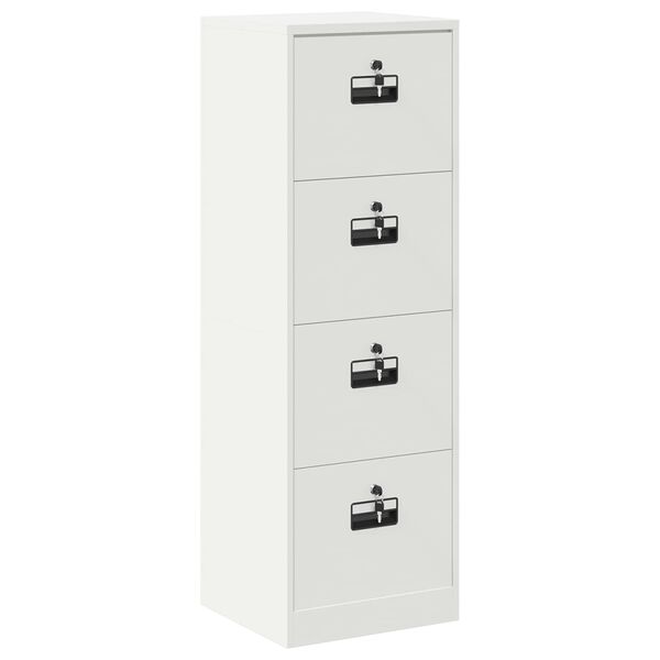 vidaXL Cabinet de Dossier avec tiroir Blanc 44 x 50 x 106.5 cm