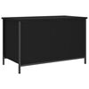 vidaXL Banc de rangement noir 80x42,5x50 cm bois d'ing&eacute;nierie