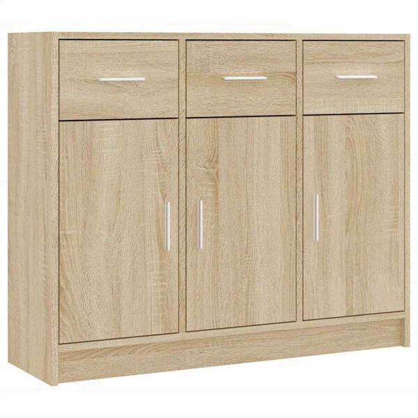 vidaXL Buffet ch&ecirc;ne sonoma 91x28x75 cm bois d'ing&eacute;nierie