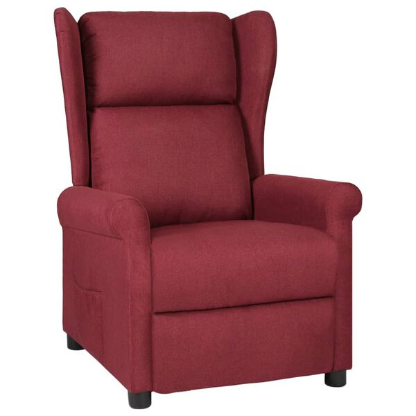 vidaXL Fauteuil inclinable Rouge bordeaux Tissu