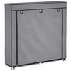 vidaXL Armoire &agrave; chaussures avec housse Gris 115x28x110 cm Tissu
