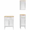 vidaXL Ensemble de mobilier de salle de bain FLORO 3 pcs Blanc