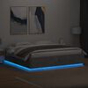 vidaXL Cadre de lit avec LED sans matelas gris b&eacute;ton 200x200 cm
