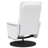 vidaXL Fauteuil inclinable de massage repose-pieds blanc similicuir
