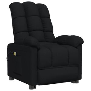 vidaXL Fauteuil de massage Noir Tissu