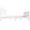 vidaXL Cadre de lit Blanc Bois massif 160x200 cm