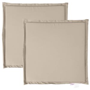 vidaXL Coussins de si&egrave;ge de jardin lot de 2 taupe 45x45x2 cm carr&eacute;