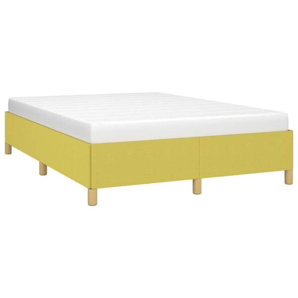 vidaXL Cadre de lit sans matelas vert 140x200 cm tissu